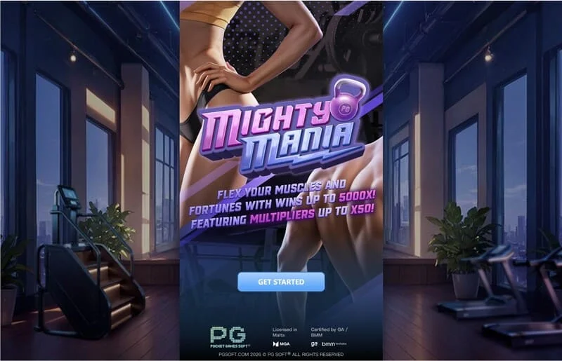 Mighty Mania - Pangunahing Menu at Screen ng Pagpili ng Pusta