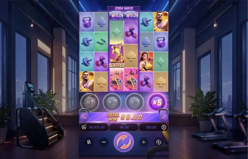 Mighty Mania - Pangunahing Screen ng Laro na may 6x4 Grid